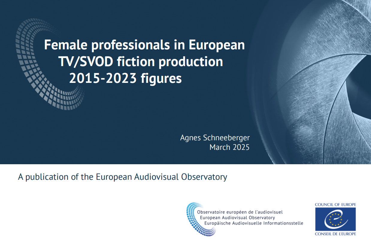 Dones professionals a la producció de ficció per a TV/SVOD europea (xifres de 2015-2023)