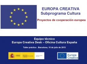 Presentació eForm i documents annexos - #EuropeCalls Cultura - Taller de projectes de cooperació europea